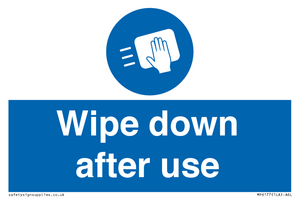 Wipe down after use